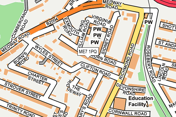 ME7 1PQ map - OS OpenMap – Local (Ordnance Survey) ME7 1PQ map - OS OpenMap – Local (Ordnance Survey)