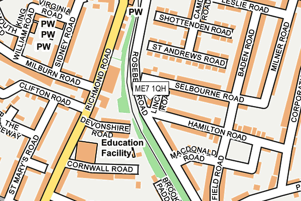 ME7 1QH map - OS OpenMap – Local (Ordnance Survey) ME7 1QH map - OS OpenMap – Local (Ordnance Survey)