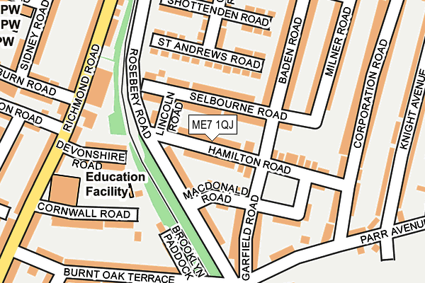 ME7 1QJ map - OS OpenMap – Local (Ordnance Survey) ME7 1QJ map - OS OpenMap – Local (Ordnance Survey)
