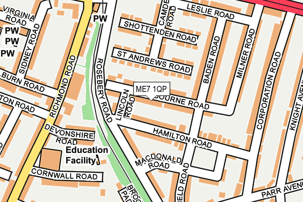ME7 1QP map - OS OpenMap – Local (Ordnance Survey) ME7 1QP map - OS OpenMap – Local (Ordnance Survey)