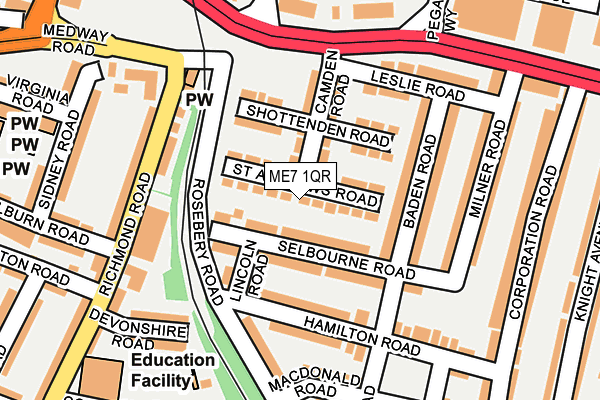 ME7 1QR map - OS OpenMap – Local (Ordnance Survey) ME7 1QR map - OS OpenMap – Local (Ordnance Survey)
