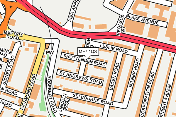 ME7 1QS map - OS OpenMap – Local (Ordnance Survey) ME7 1QS map - OS OpenMap – Local (Ordnance Survey)