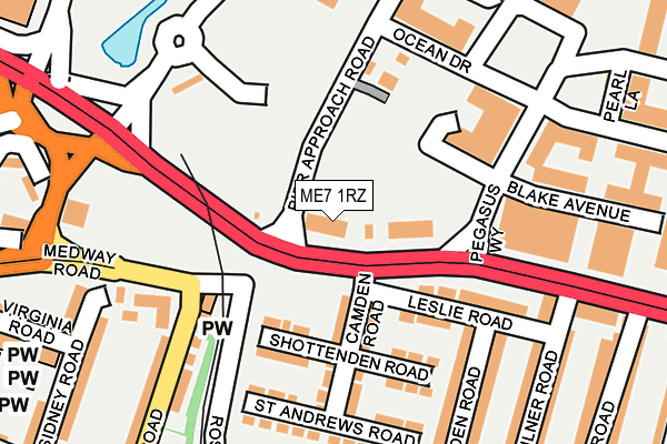 ME7 1RZ map - OS OpenMap – Local (Ordnance Survey) ME7 1RZ map - OS OpenMap – Local (Ordnance Survey)