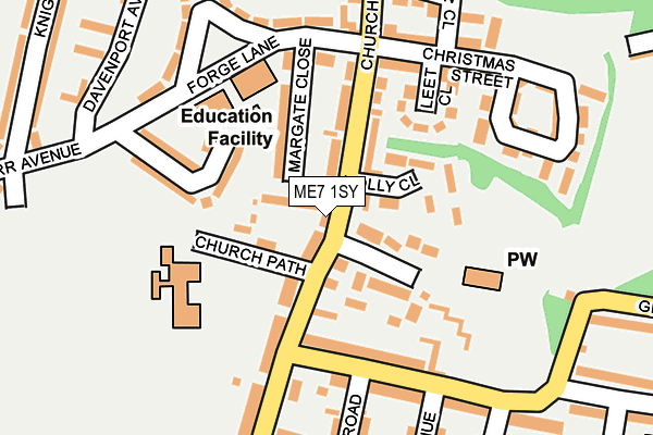 ME7 1SY map - OS OpenMap – Local (Ordnance Survey) ME7 1SY map - OS OpenMap – Local (Ordnance Survey)