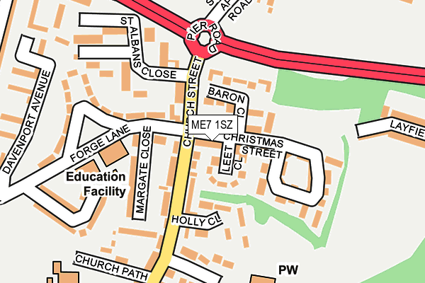 ME7 1SZ map - OS OpenMap – Local (Ordnance Survey) ME7 1SZ map - OS OpenMap – Local (Ordnance Survey)
