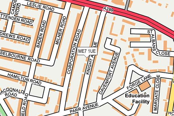 ME7 1UE map - OS OpenMap – Local (Ordnance Survey)
