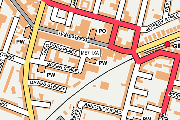 ME7 1XA map - OS OpenMap – Local (Ordnance Survey) ME7 1XA map - OS OpenMap – Local (Ordnance Survey)