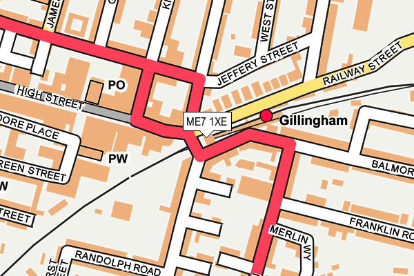 ME7 1XE map - OS OpenMap – Local (Ordnance Survey) ME7 1XE map - OS OpenMap – Local (Ordnance Survey)