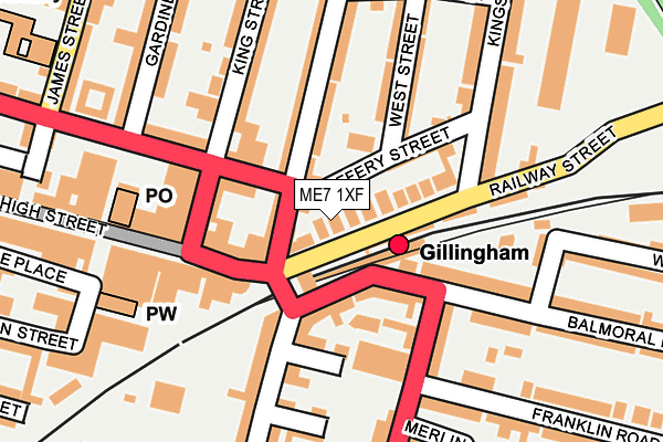 ME7 1XF map - OS OpenMap – Local (Ordnance Survey) ME7 1XF map - OS OpenMap – Local (Ordnance Survey)