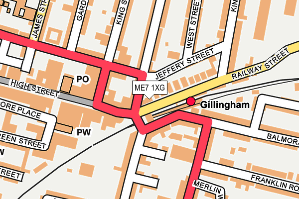 ME7 1XG map - OS OpenMap – Local (Ordnance Survey) ME7 1XG map - OS OpenMap – Local (Ordnance Survey)