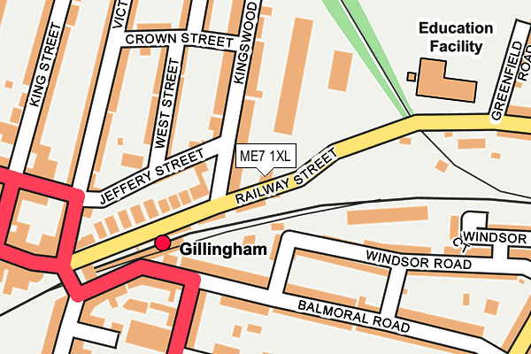 ME7 1XL map - OS OpenMap – Local (Ordnance Survey) ME7 1XL map - OS OpenMap – Local (Ordnance Survey)