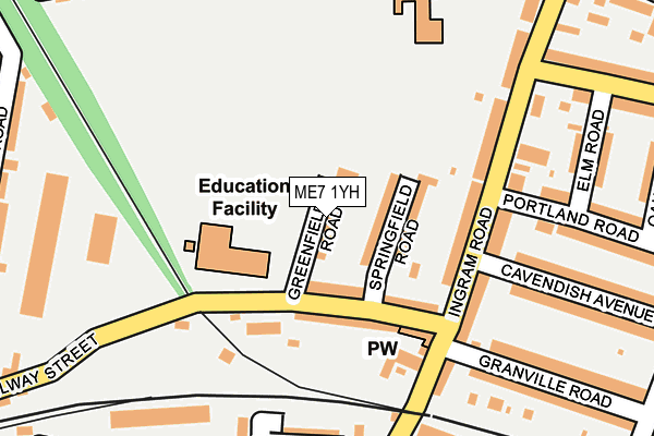 ME7 1YH map - OS OpenMap – Local (Ordnance Survey) ME7 1YH map - OS OpenMap – Local (Ordnance Survey)