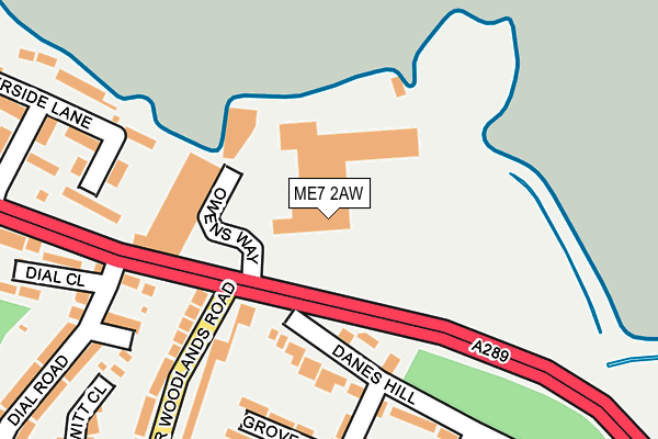 ME7 2AW map - OS OpenMap – Local (Ordnance Survey) ME7 2AW map - OS OpenMap – Local (Ordnance Survey)