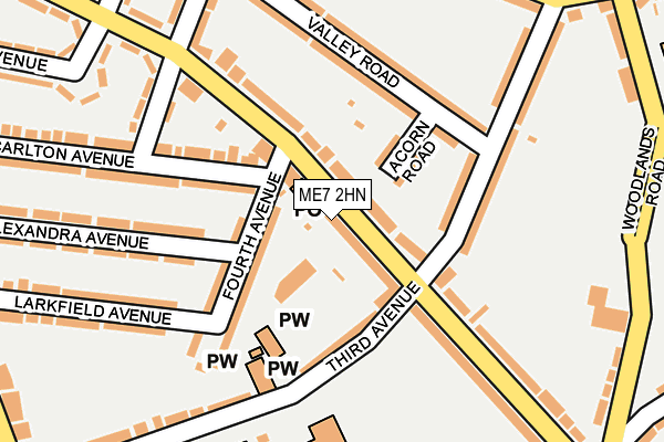 ME7 2HN map - OS OpenMap – Local (Ordnance Survey) ME7 2HN map - OS OpenMap – Local (Ordnance Survey)