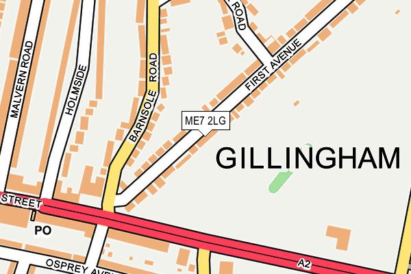 ME7 2LG map - OS OpenMap – Local (Ordnance Survey)