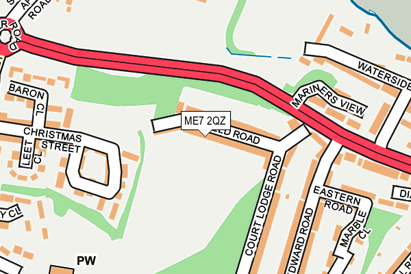 ME7 2QZ map - OS OpenMap – Local (Ordnance Survey) ME7 2QZ map - OS OpenMap – Local (Ordnance Survey)