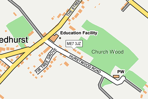 ME7 3JZ map - OS OpenMap – Local (Ordnance Survey) ME7 3JZ map - OS OpenMap – Local (Ordnance Survey)