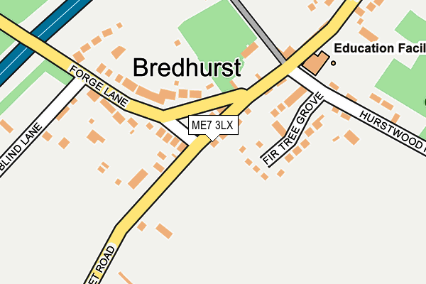 ME7 3LX map - OS OpenMap – Local (Ordnance Survey) ME7 3LX map - OS OpenMap – Local (Ordnance Survey)