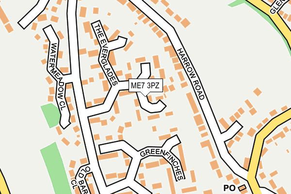 ME7 3PZ map - OS OpenMap – Local (Ordnance Survey) ME7 3PZ map - OS OpenMap – Local (Ordnance Survey)