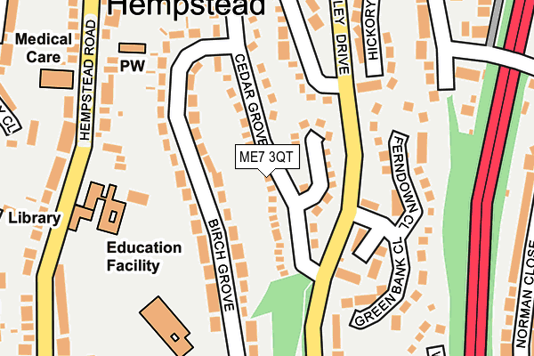 ME7 3QT map - OS OpenMap – Local (Ordnance Survey) ME7 3QT map - OS OpenMap – Local (Ordnance Survey)
