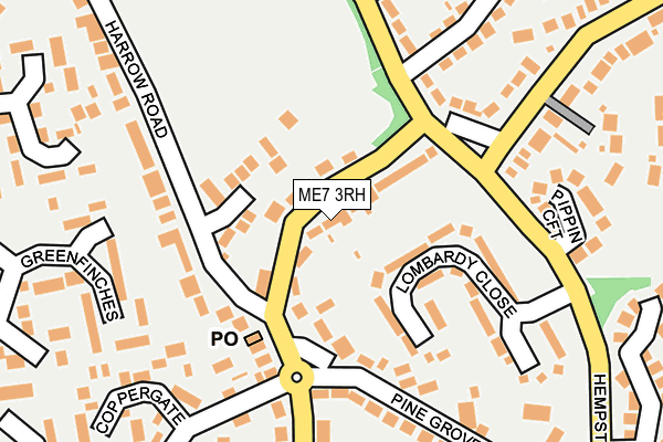 ME7 3RH map - OS OpenMap – Local (Ordnance Survey) ME7 3RH map - OS OpenMap – Local (Ordnance Survey)