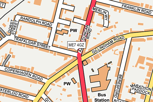 ME7 4GZ map - OS OpenMap – Local (Ordnance Survey) ME7 4GZ map - OS OpenMap – Local (Ordnance Survey)