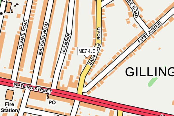 ME7 4JE map - OS OpenMap – Local (Ordnance Survey) ME7 4JE map - OS OpenMap – Local (Ordnance Survey)