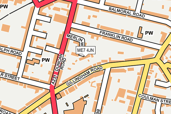 ME7 4JN map - OS OpenMap – Local (Ordnance Survey) ME7 4JN map - OS OpenMap – Local (Ordnance Survey)