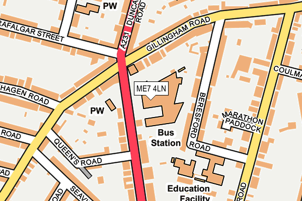 ME7 4LN map - OS OpenMap – Local (Ordnance Survey) ME7 4LN map - OS OpenMap – Local (Ordnance Survey)