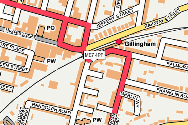 ME7 4PF map - OS OpenMap – Local (Ordnance Survey) ME7 4PF map - OS OpenMap – Local (Ordnance Survey)