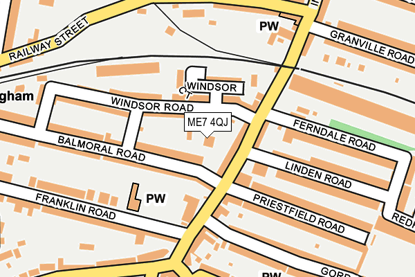 ME7 4QJ map - OS OpenMap – Local (Ordnance Survey) ME7 4QJ map - OS OpenMap – Local (Ordnance Survey)