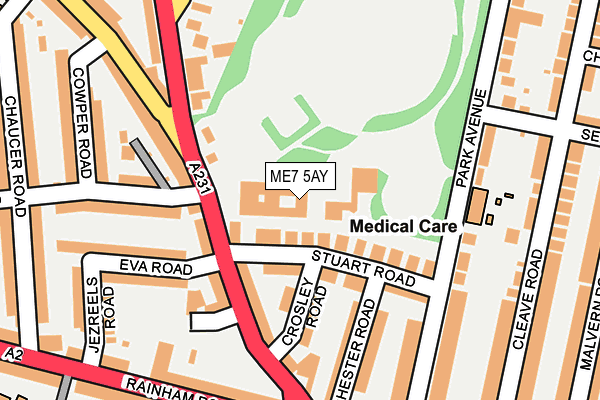ME7 5AY map - OS OpenMap – Local (Ordnance Survey) ME7 5AY map - OS OpenMap – Local (Ordnance Survey)