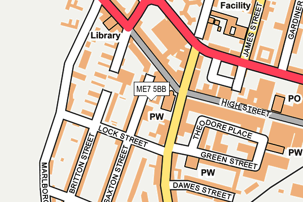 ME7 5BB map - OS OpenMap – Local (Ordnance Survey) ME7 5BB map - OS OpenMap – Local (Ordnance Survey)