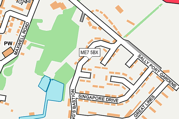 ME7 5BX map - OS OpenMap – Local (Ordnance Survey) ME7 5BX map - OS OpenMap – Local (Ordnance Survey)