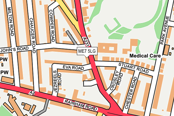 ME7 5LG map - OS OpenMap – Local (Ordnance Survey) ME7 5LG map - OS OpenMap – Local (Ordnance Survey)