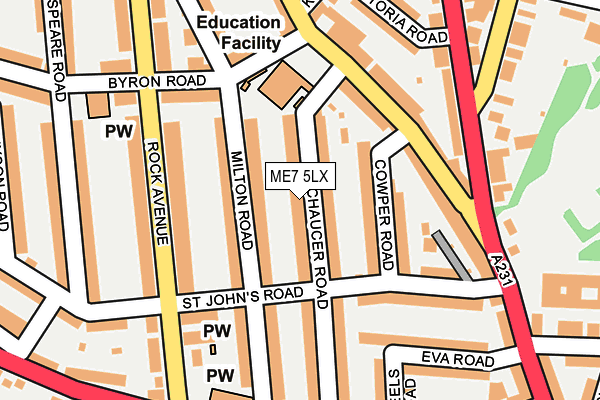 ME7 5LX map - OS OpenMap – Local (Ordnance Survey) ME7 5LX map - OS OpenMap – Local (Ordnance Survey)