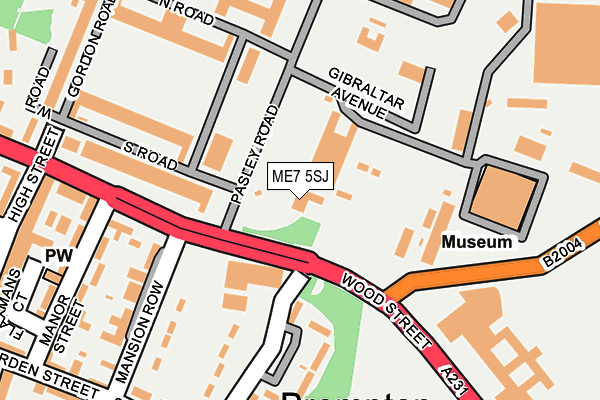ME7 5SJ map - OS OpenMap – Local (Ordnance Survey) ME7 5SJ map - OS OpenMap – Local (Ordnance Survey)
