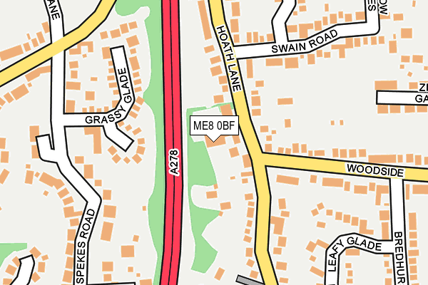 ME8 0BF map - OS OpenMap – Local (Ordnance Survey) ME8 0BF map - OS OpenMap – Local (Ordnance Survey)