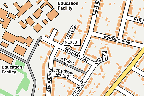 ME8 0BT map - OS OpenMap – Local (Ordnance Survey) ME8 0BT map - OS OpenMap – Local (Ordnance Survey)