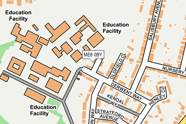 ME8 0BY map - OS OpenMap – Local (Ordnance Survey) ME8 0BY map - OS OpenMap – Local (Ordnance Survey)