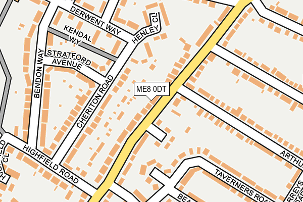 ME8 0DT map - OS OpenMap – Local (Ordnance Survey) ME8 0DT map - OS OpenMap – Local (Ordnance Survey)