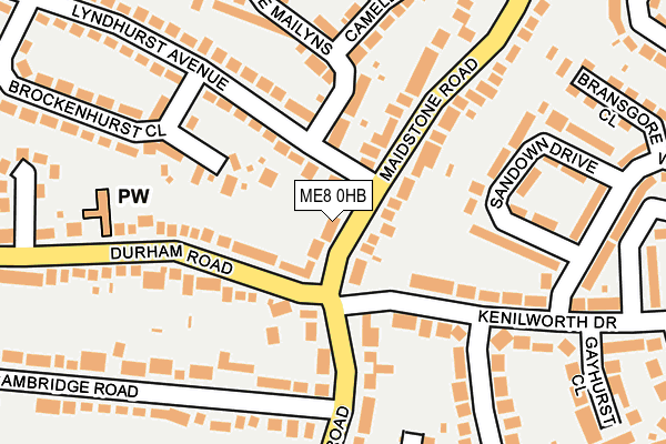 ME8 0HB map - OS OpenMap – Local (Ordnance Survey) ME8 0HB map - OS OpenMap – Local (Ordnance Survey)