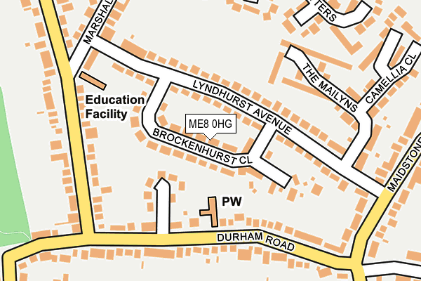ME8 0HG map - OS OpenMap – Local (Ordnance Survey) ME8 0HG map - OS OpenMap – Local (Ordnance Survey)