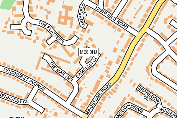 ME8 0HJ map - OS OpenMap – Local (Ordnance Survey) ME8 0HJ map - OS OpenMap – Local (Ordnance Survey)
