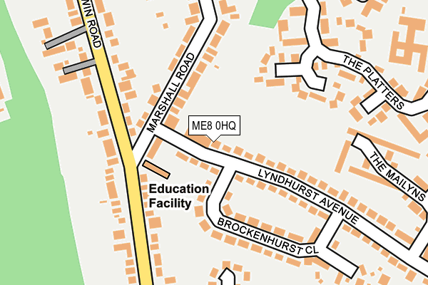 ME8 0HQ map - OS OpenMap – Local (Ordnance Survey) ME8 0HQ map - OS OpenMap – Local (Ordnance Survey)