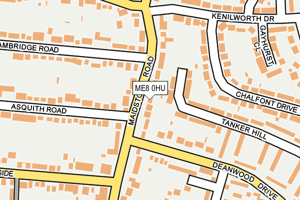 ME8 0HU map - OS OpenMap – Local (Ordnance Survey) ME8 0HU map - OS OpenMap – Local (Ordnance Survey)
