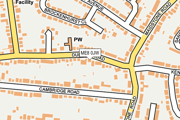 ME8 0JW map - OS OpenMap – Local (Ordnance Survey) ME8 0JW map - OS OpenMap – Local (Ordnance Survey)