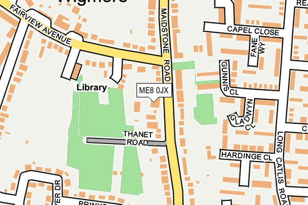 ME8 0JX map - OS OpenMap – Local (Ordnance Survey) ME8 0JX map - OS OpenMap – Local (Ordnance Survey)