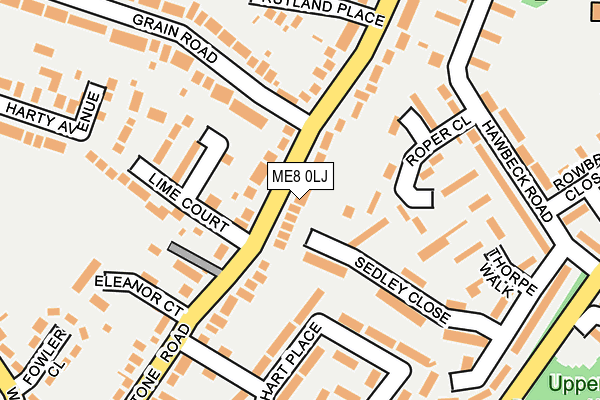 ME8 0LJ map - OS OpenMap – Local (Ordnance Survey) ME8 0LJ map - OS OpenMap – Local (Ordnance Survey)