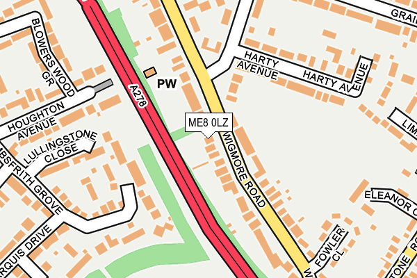 ME8 0LZ map - OS OpenMap – Local (Ordnance Survey) ME8 0LZ map - OS OpenMap – Local (Ordnance Survey)